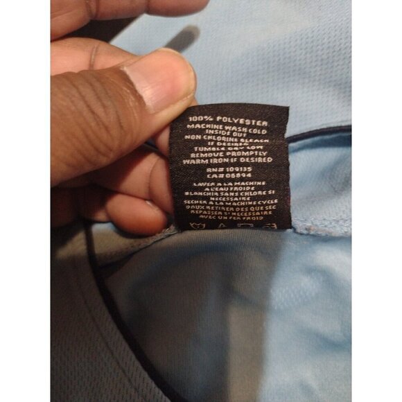 Chicago Bulls NBA Baseball Jersey Large L Light Blue #66 Rare Color To Find - Picture 8 of 10